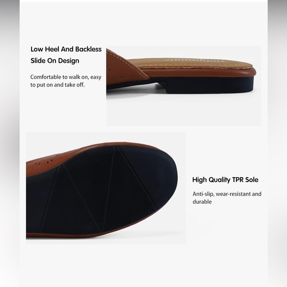 Mules for Women Flats Comfortable Round Toe - Picture 5 of 13
